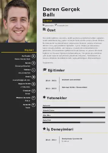 İç Mimar Cv Örnekleri cv indir